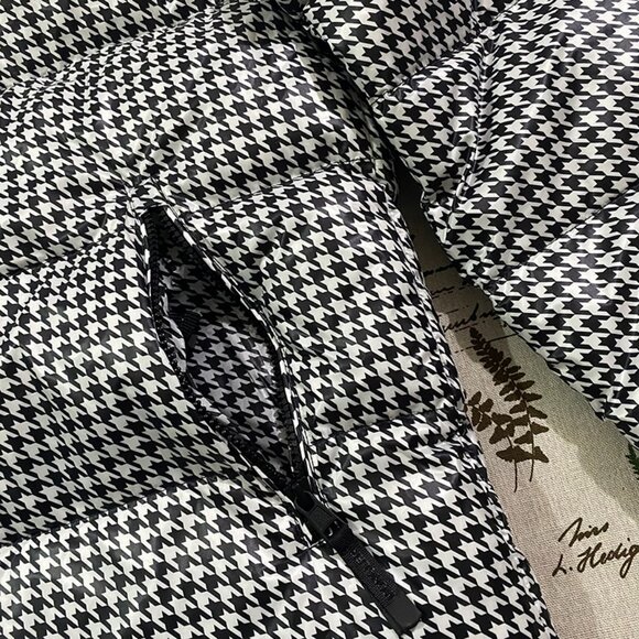 Moncler Genius Houndstooth Down Jacket White and Black - Picture 7 of 13